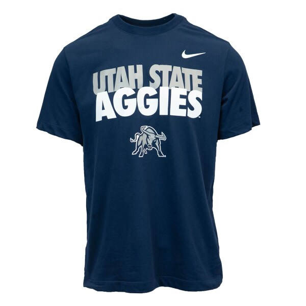 Nike Utah State Aggies Aggie Bull Men's Navy Short-Sleeve T-Shirt